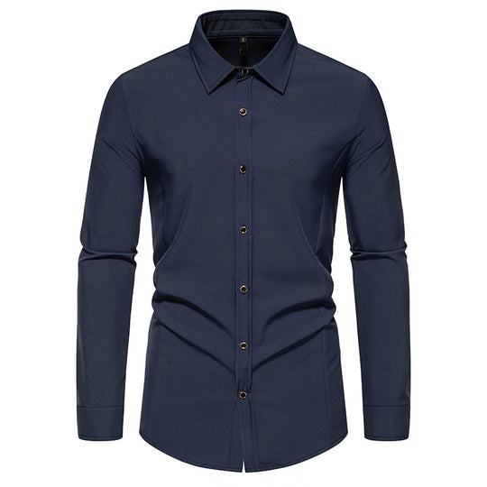 Herren modisches Langarmhemd mit elegantem Schnitt EB