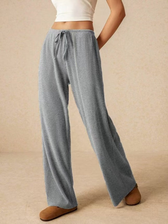 Damen weite Freizeithose mit elastischem Bund und Kordelzug EB