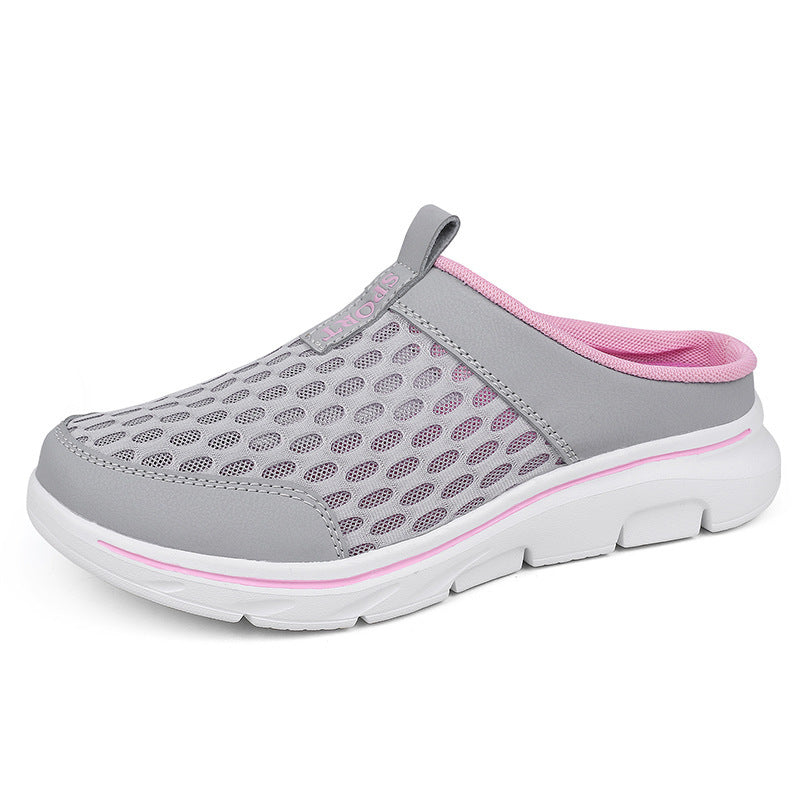 Damen Komfortable und atmungsaktive Clogs mit flexiblem Gummiboden EB