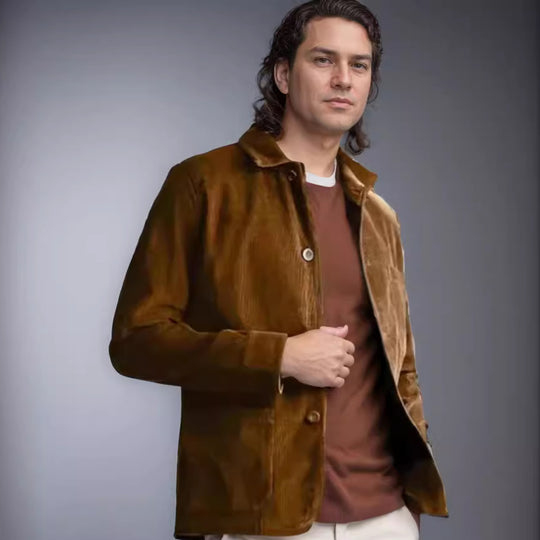 Damen lässige Kordjacke EB