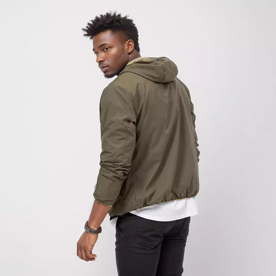 Herren leichte Übergangsjacke mit verstellbarem Kapuzenkragen und praktischen Taschen EB