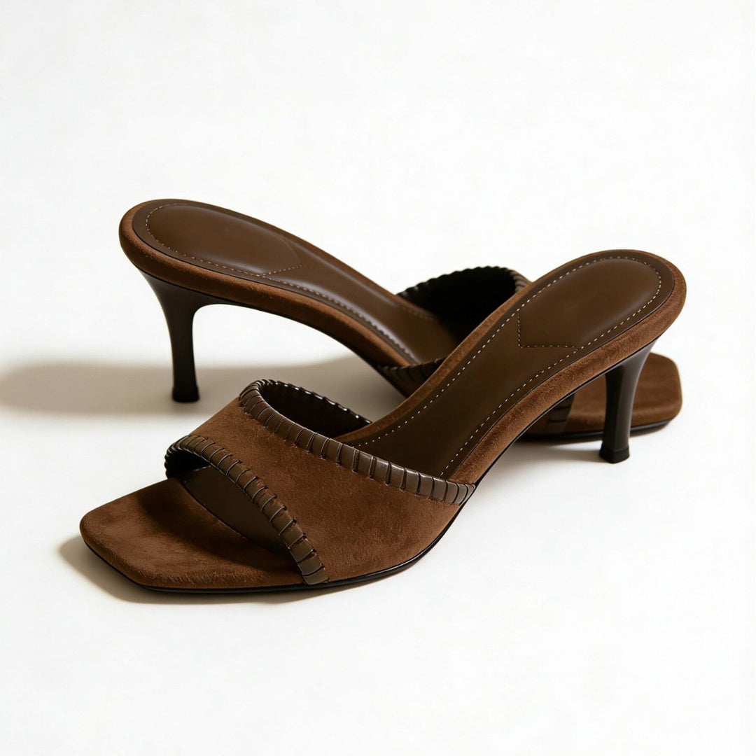 Damen Elegante Sling-Pumps mit filigranem Riemendesign und komfortablem Blockabsatz EB