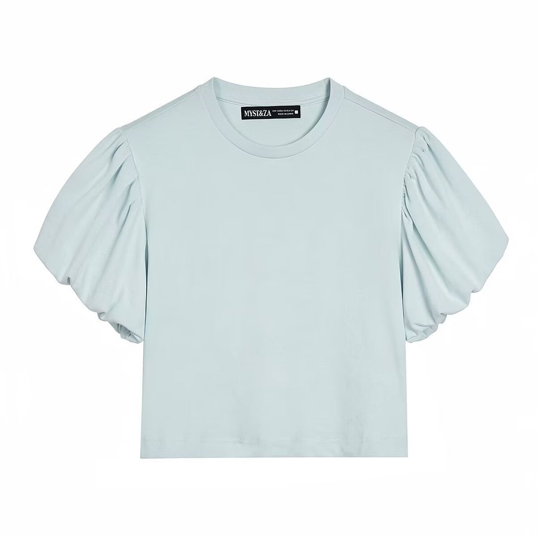 Damen T-Shirt mit voluminösen Ärmeln und modernem Schnitt EB