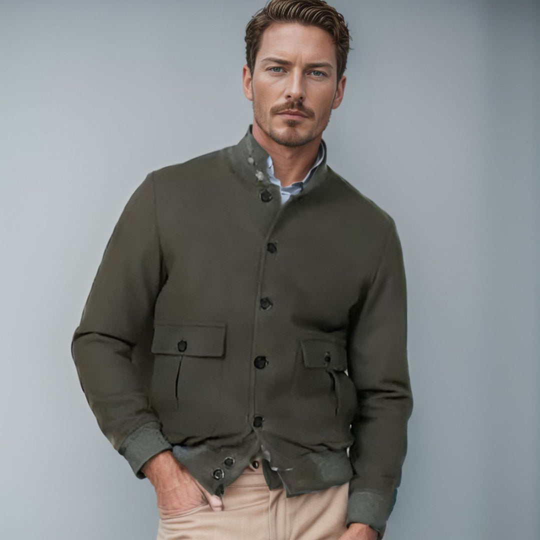 Herren lässige Jacke mit praktischen Taschen und elastischem Bund EB