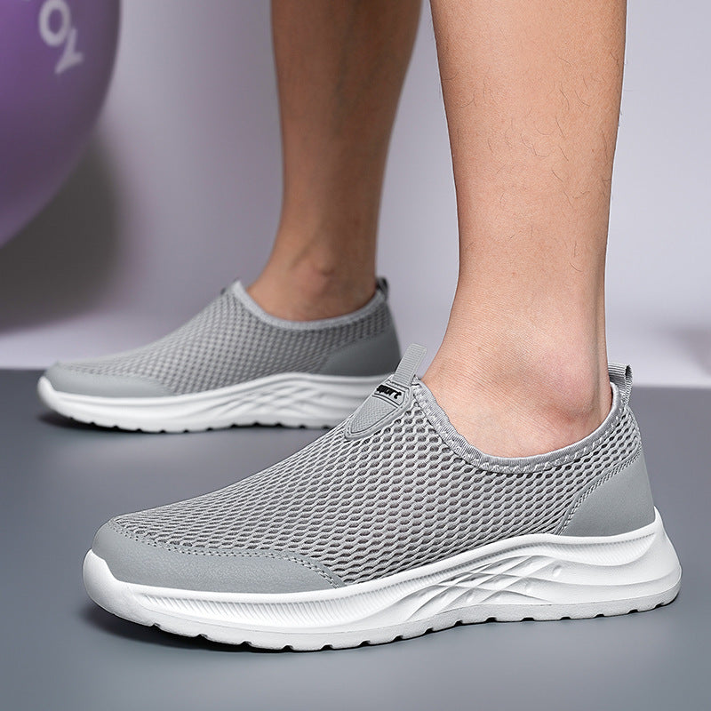 Damen Atmungsaktive Slip-On Sneakers mit stoßdämpfendem Fußbett und flexiblem Obermaterial EB