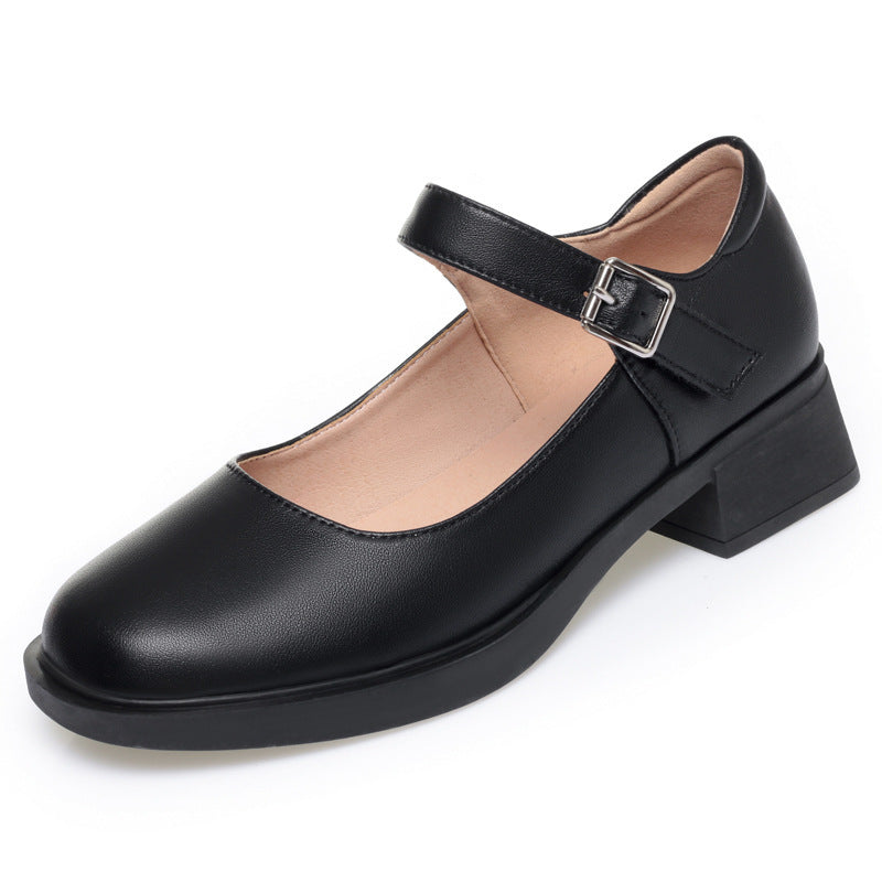 Damen Mary Jane Schuhe mit bequemer Sohle und modischem Riemen EB