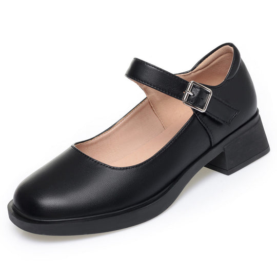 Damen Mary Jane Schuhe mit bequemer Sohle und modischem Riemen EB
