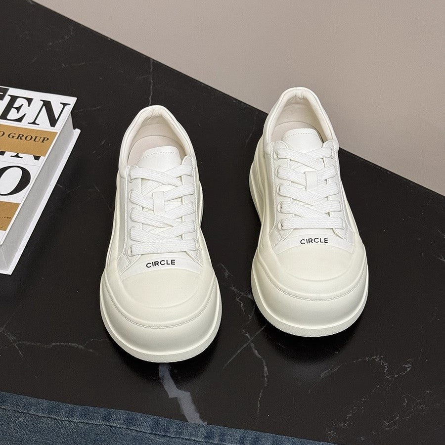 Damen modische Sneakers mit hoher Plateau-Sohle und atmungsaktiver Oberfläche EB