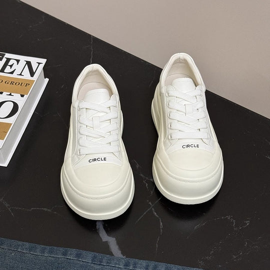 Damen modische Sneakers mit hoher Plateau-Sohle und atmungsaktiver Oberfläche EB
