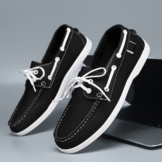 Herren maritim inspirierte Lederslipper mit sportlichem Design EB