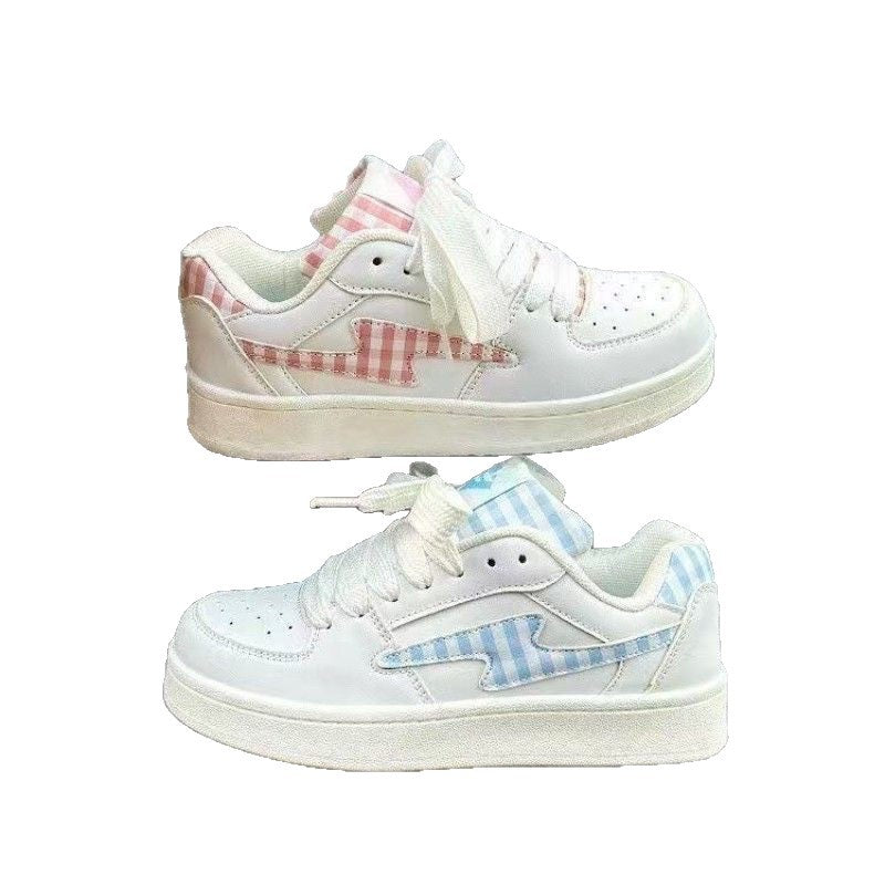 Damen Sportliche Sneaker mit kariertem Design und bequemer Dämpfung EB