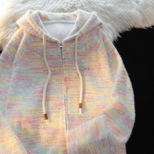 Damen Zip-Hoodie mit leicht strukturiertem Schlaufenmuster und praktischen Taschen EB