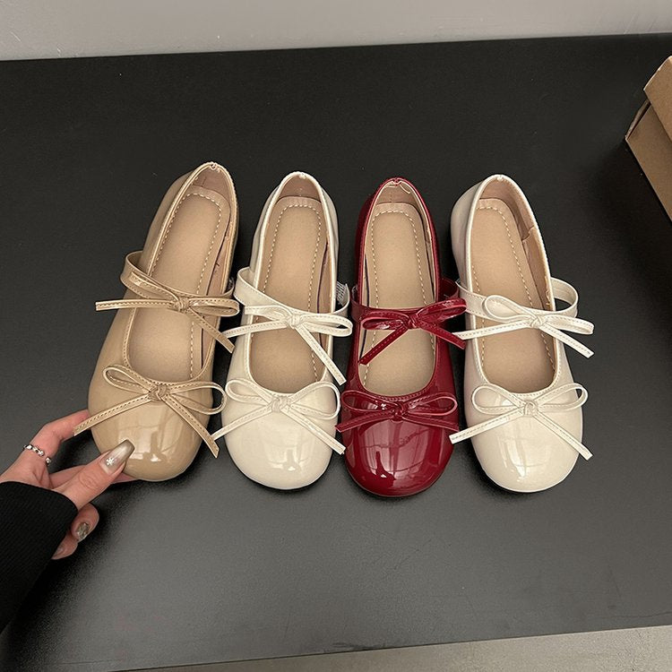 Damen Ballerinas mit modischem Schleifenakzent und bequemer Innensohle EB