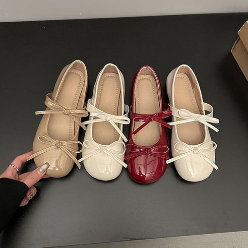 Damen Ballerinas mit modischem Schleifenakzent und bequemer Innensohle EB