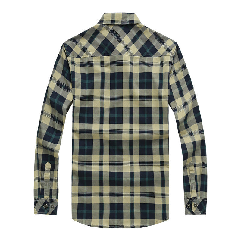 Herren Kariertes Overshirt im Workwear Stil mit aufgesetzten Brusttaschen EB