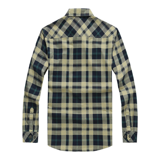Herren Kariertes Overshirt im Workwear Stil mit aufgesetzten Brusttaschen EB