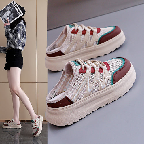 Damen modische Sneakers mit atmungsaktiver Netzoberfläche und dämpfendem Komfort EB