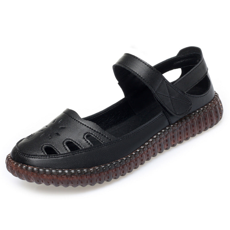 Damen Sandalen mit verstellbarem Fesselriemen und rutschfester Sohle EB