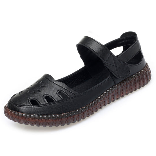 Damen Sandalen mit verstellbarem Fesselriemen und rutschfester Sohle EB