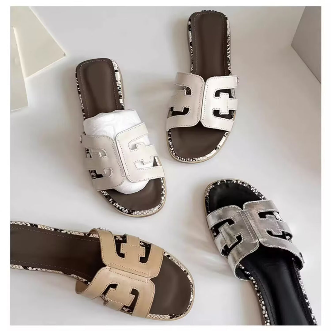 Damen modische Slides mit eleganten Akzenten EB