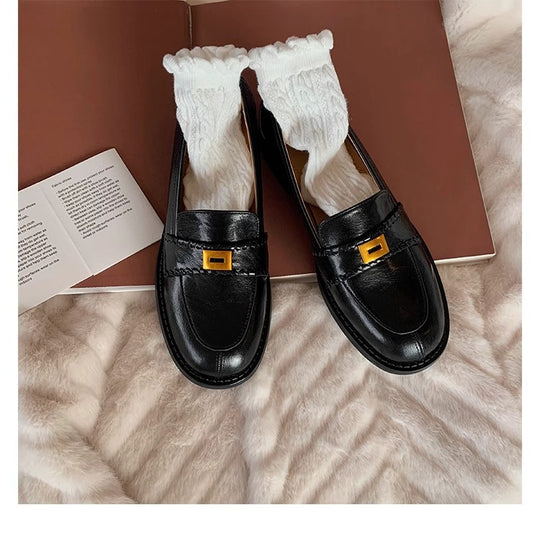 Damen Elegante Mokassins mit modischem Riemendetail EB