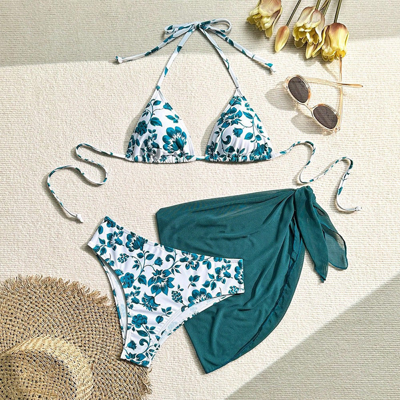 Damen Triangel-Bikini mit seitlichem Wickelrock EB