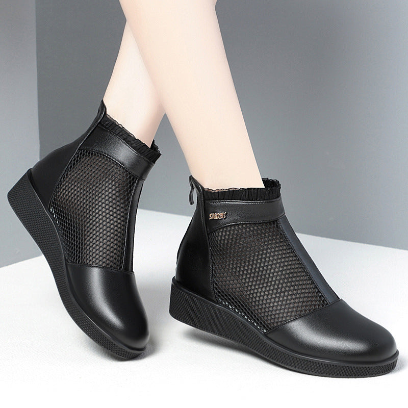 Damen Modische Stiefeletten mit atmungsaktivem Netzdesign EB