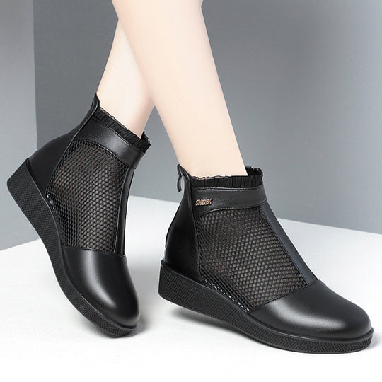 Damen Modische Stiefeletten mit atmungsaktivem Netzdesign EB