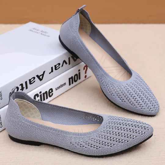Damen Komfortable Ballerinas mit atmungsaktiver Netzstruktur und weichem Innenfutter EB