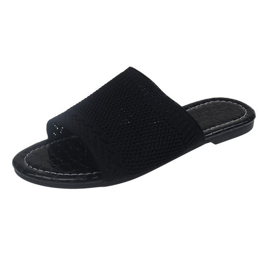 Damen Komfortable Slip-On Sandalen mit atmungsaktivem Obermaterial EB