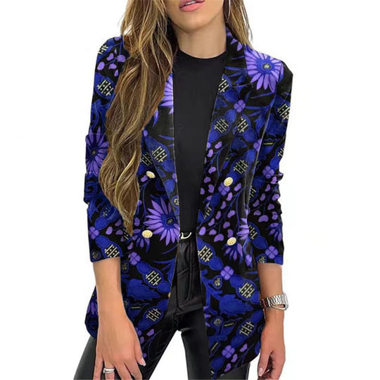 Damen Eleganter Blazer mit floralem Muster EB