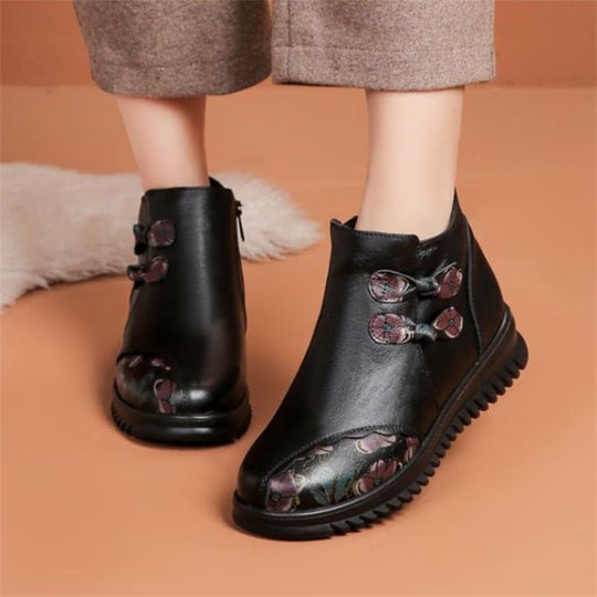 Damen Elegante Stiefeletten mit modischem Schnürdesign und wärmendem Innenfutter EB