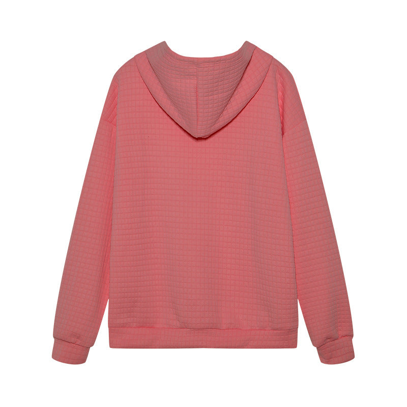 Damen stylischer Kapuzenpullover mit strukturiertem Stoff EB