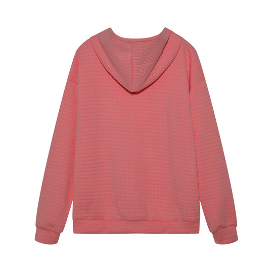 Damen stylischer Kapuzenpullover mit strukturiertem Stoff EB
