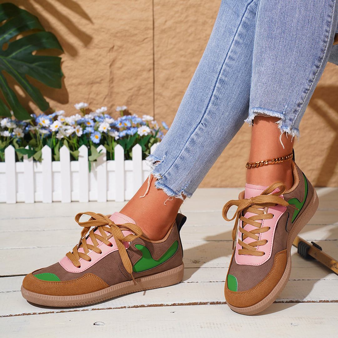 Damen Sportliche Sneakers mit atmungsaktivem Obermaterial und rutschfester Sohle EB