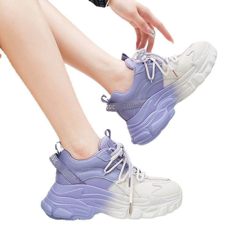 Damen Chunky Sport-Sneaker mit atmungsaktivem Obermaterial und elastischem Schnürsystem EB