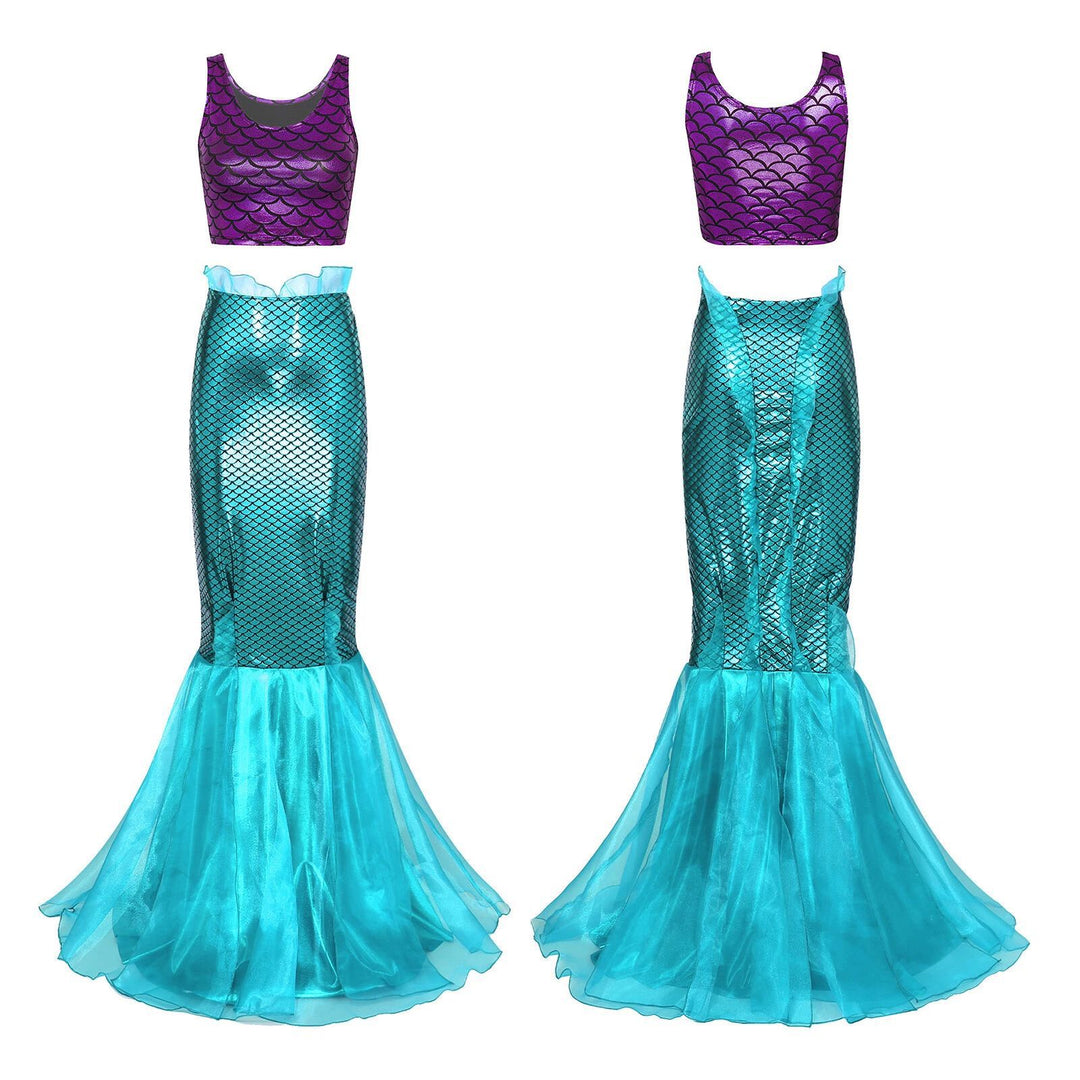 Damen Meerjungfrau-Kleid mit schimmerndem Oberteil und voluminösem Tüllrock R&B