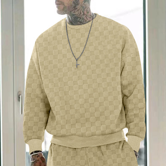 Herren lässiger oversized Sweatshirt mit strukturiertem Design EB