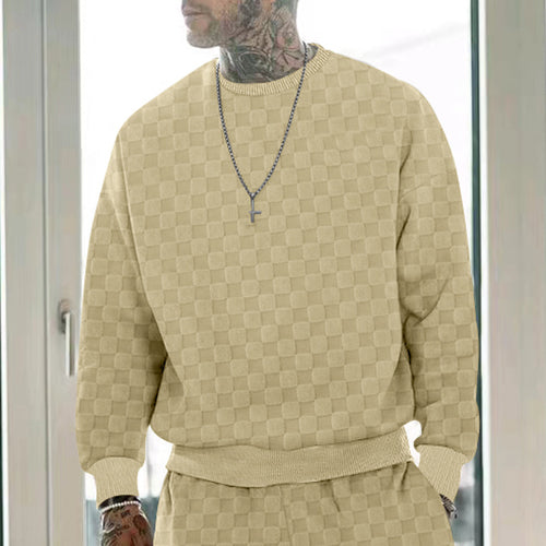 Herren lässiger oversized Sweatshirt mit strukturiertem Design EB