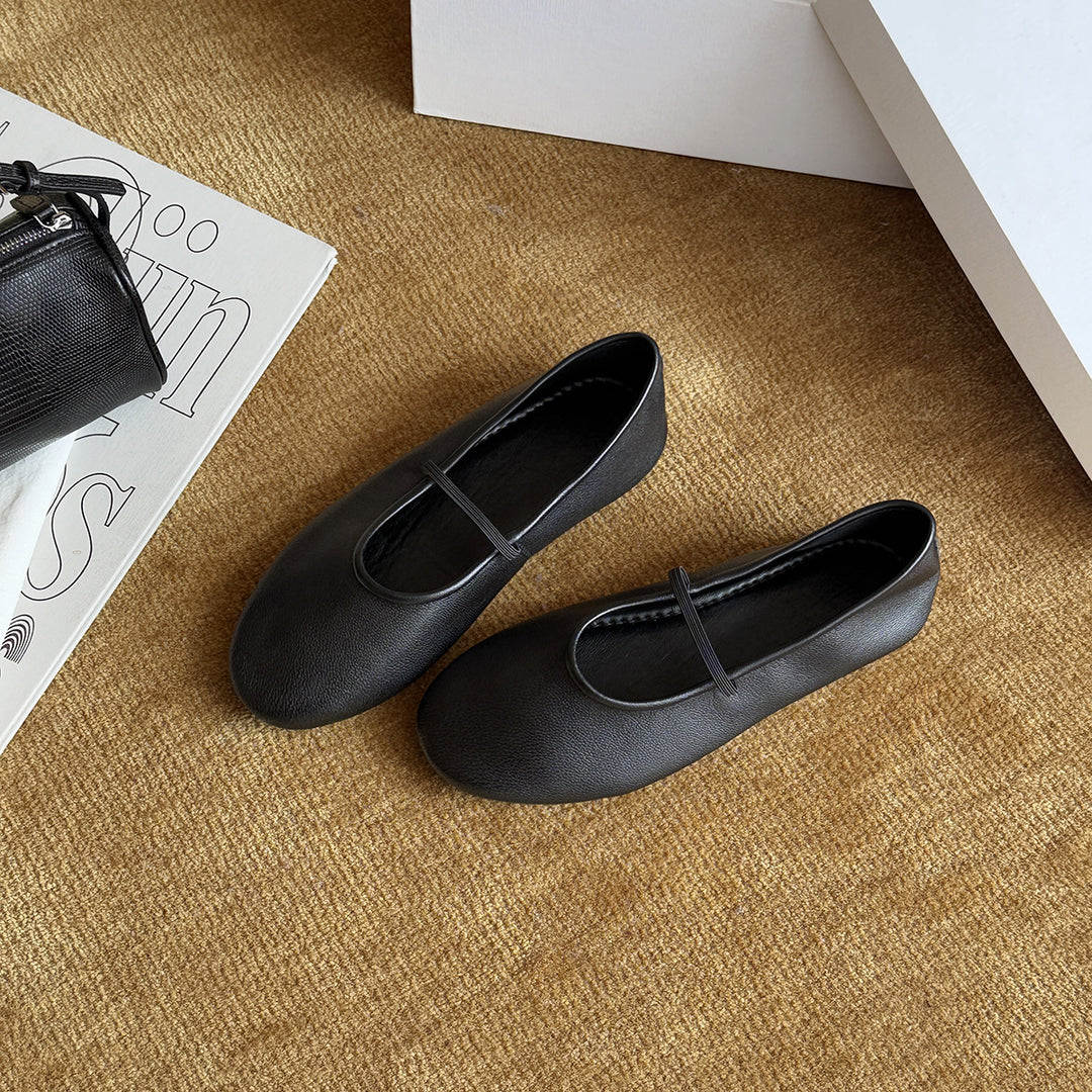 Damen Ballerinas mit elastischem Riemen für optimalen Halt EB