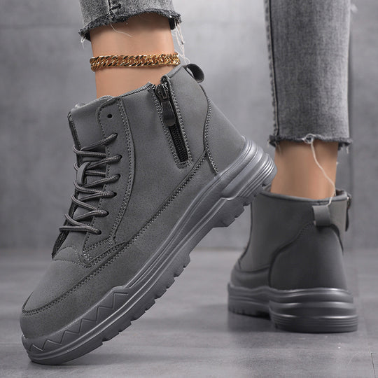 Damen modische Winterstiefel mit praktischem Reißverschluss und rutschfester Sohle EB