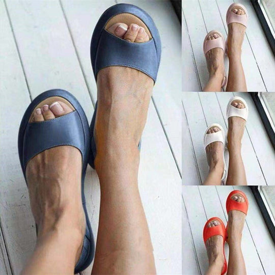 Damen bequeme Sandalen mit offenem Zehenbereich und anatomischer Fußbettung EB