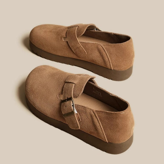 Damen Komfortable Clogs mit modischem Schnallenverschluss EB