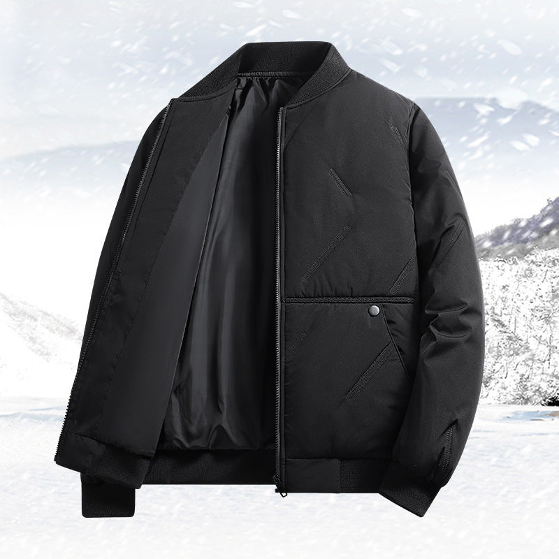Herren isolierte Quilted-Bomberjacke mit Softshell-Außenmaterial, wärmender Thermofütterung und Druckknopf-Eingrifftaschen EB