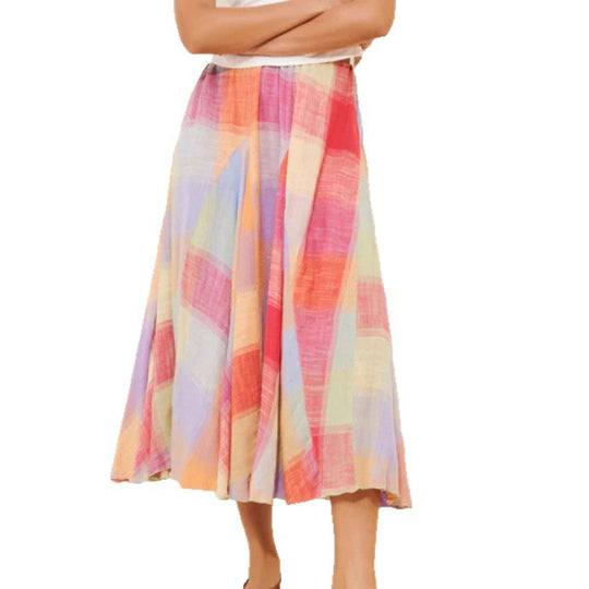 Damen Midirock mit farbenfrohem geometrischem Muster EB