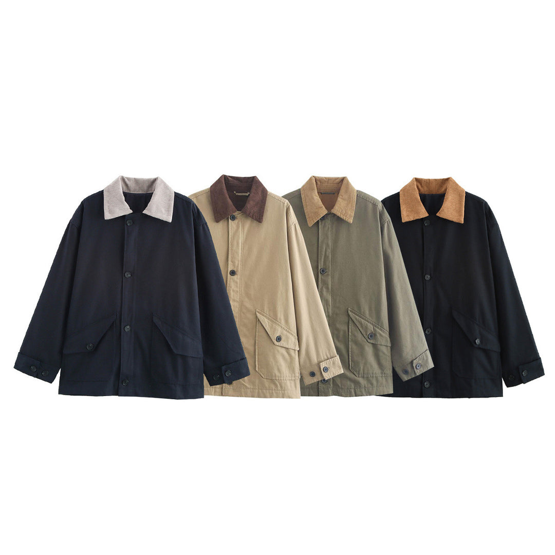 Damen Utility-Jacke mit weitem Schnitt und klassischem Kragen EB