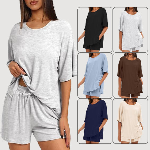 Damen Oversize T-Shirt mit lässigem Schnitt und seitlichen Schlitzen EB