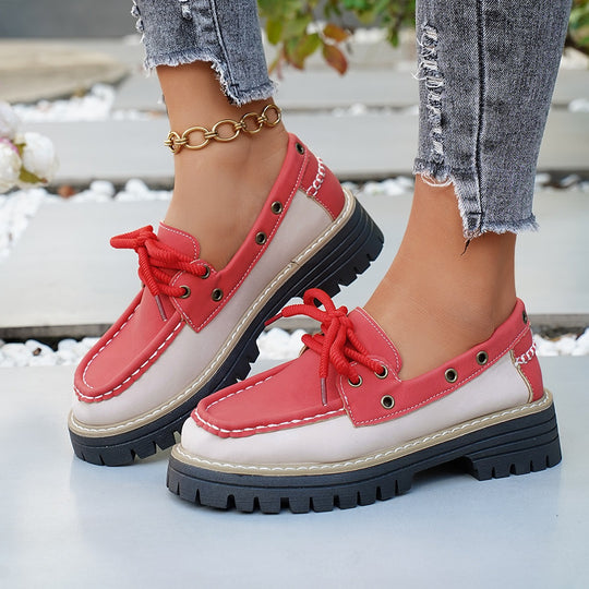 Damen lässige Schnürschuhe mit robustem Profil EB