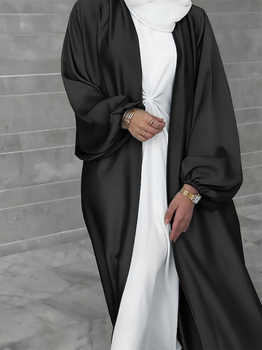 Damen eleganter Longcardigan aus fließendem Material mit weitem Schnitt EB