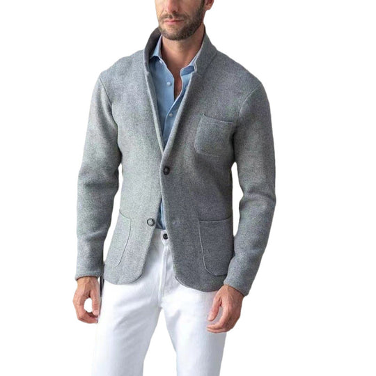Herren Strickblazer mit eleganter Optik und praktischen Taschen EB